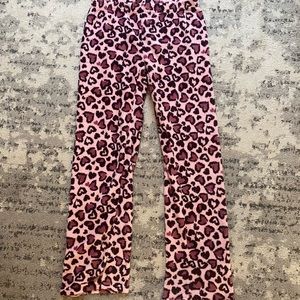 Fuzzy Heart Pajama Pants
